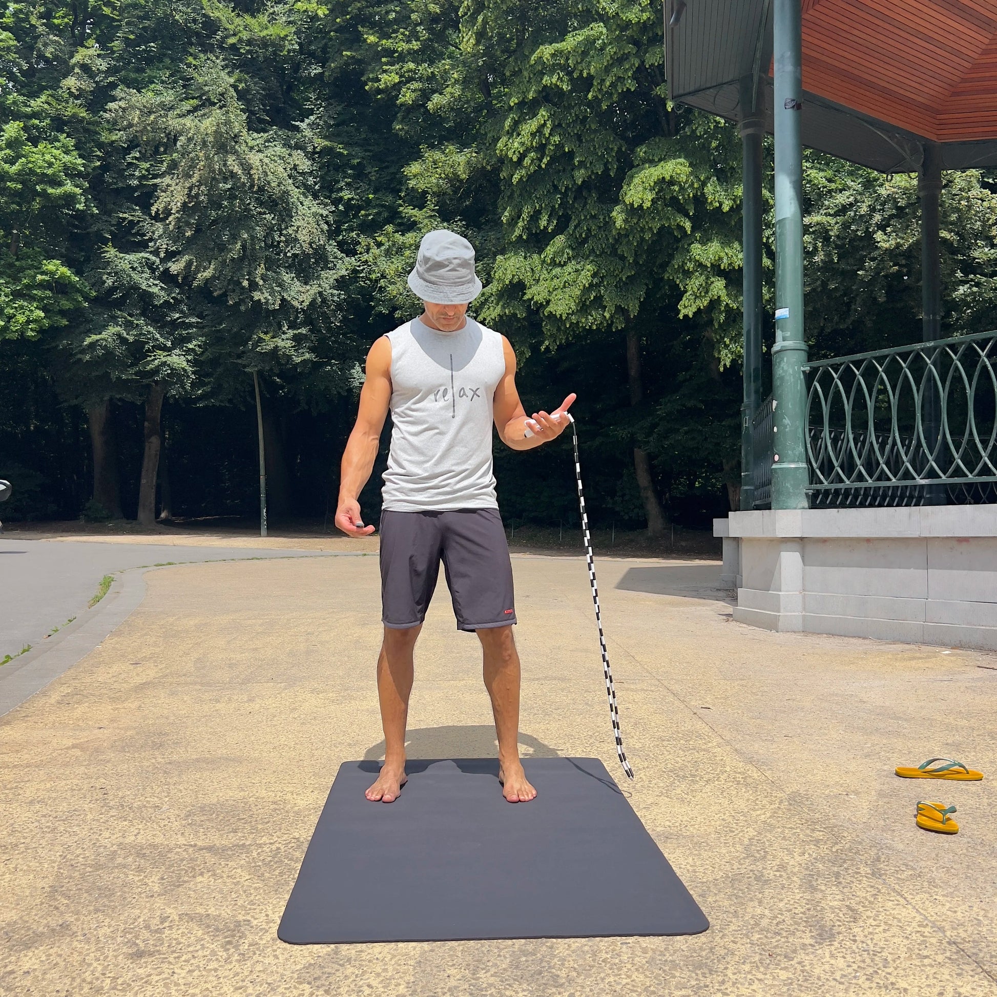 Tapis de corde à sauter SkyJump 150×90 cm – Antidérapant et silencieux Skyjump