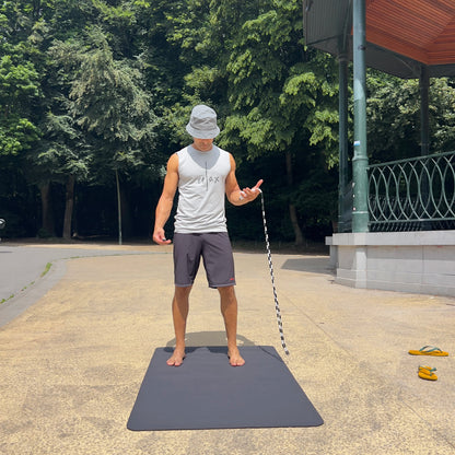 Tapis de corde à sauter SkyJump 150×90 cm – Antidérapant et silencieux Skyjump