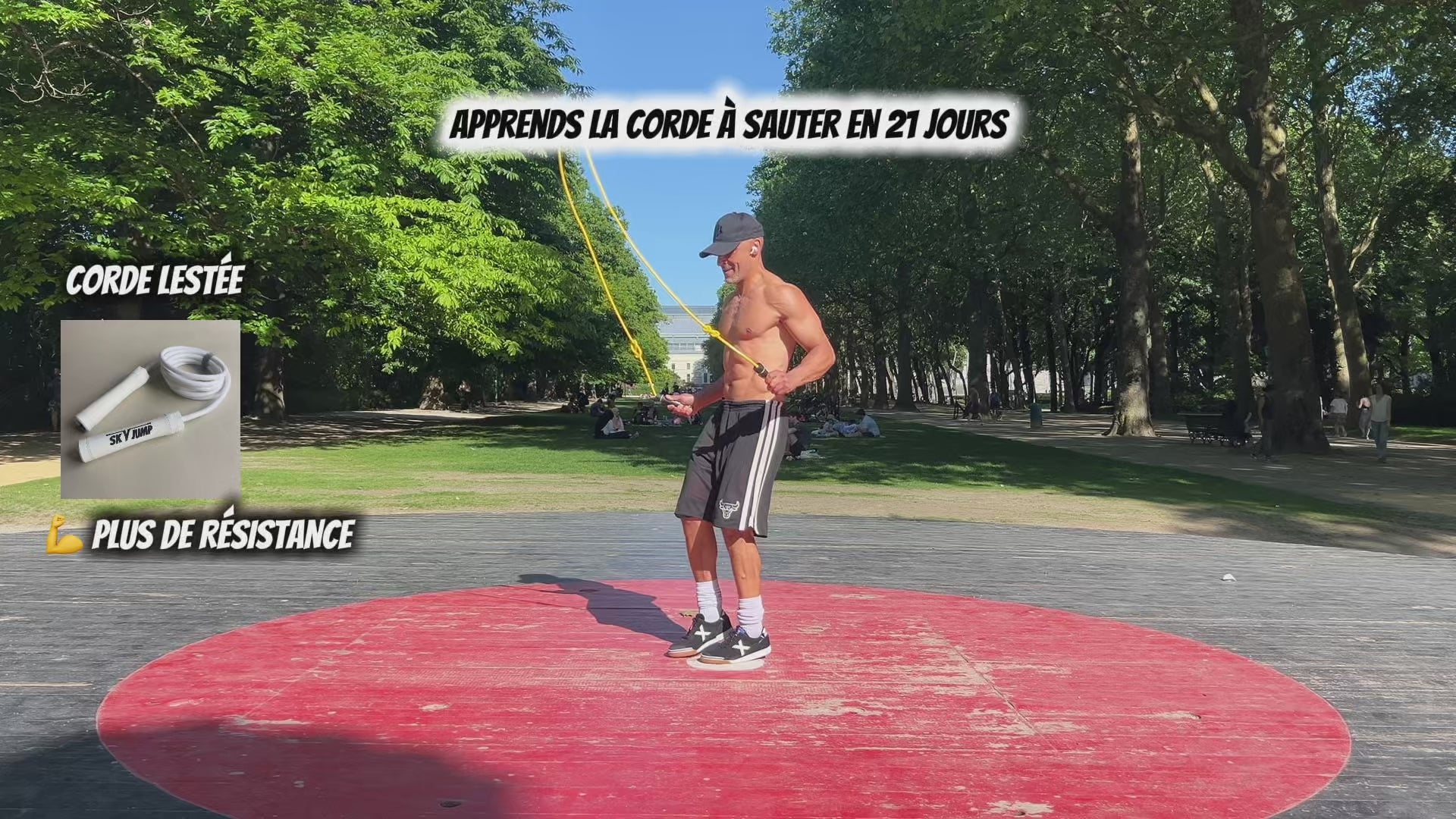 Charger la vidéo : Démonstration des cordes à sauter SkyJump (perlée, PVC et lestée) et du programme de progression en 21 jours pour débutants.